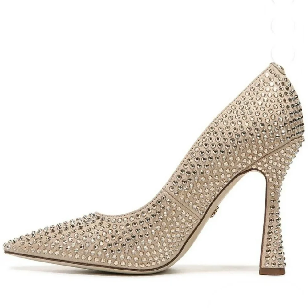 Sam Edelman Antonia Sesame Glitz Crystal Studded Women's Pumps New Size 7